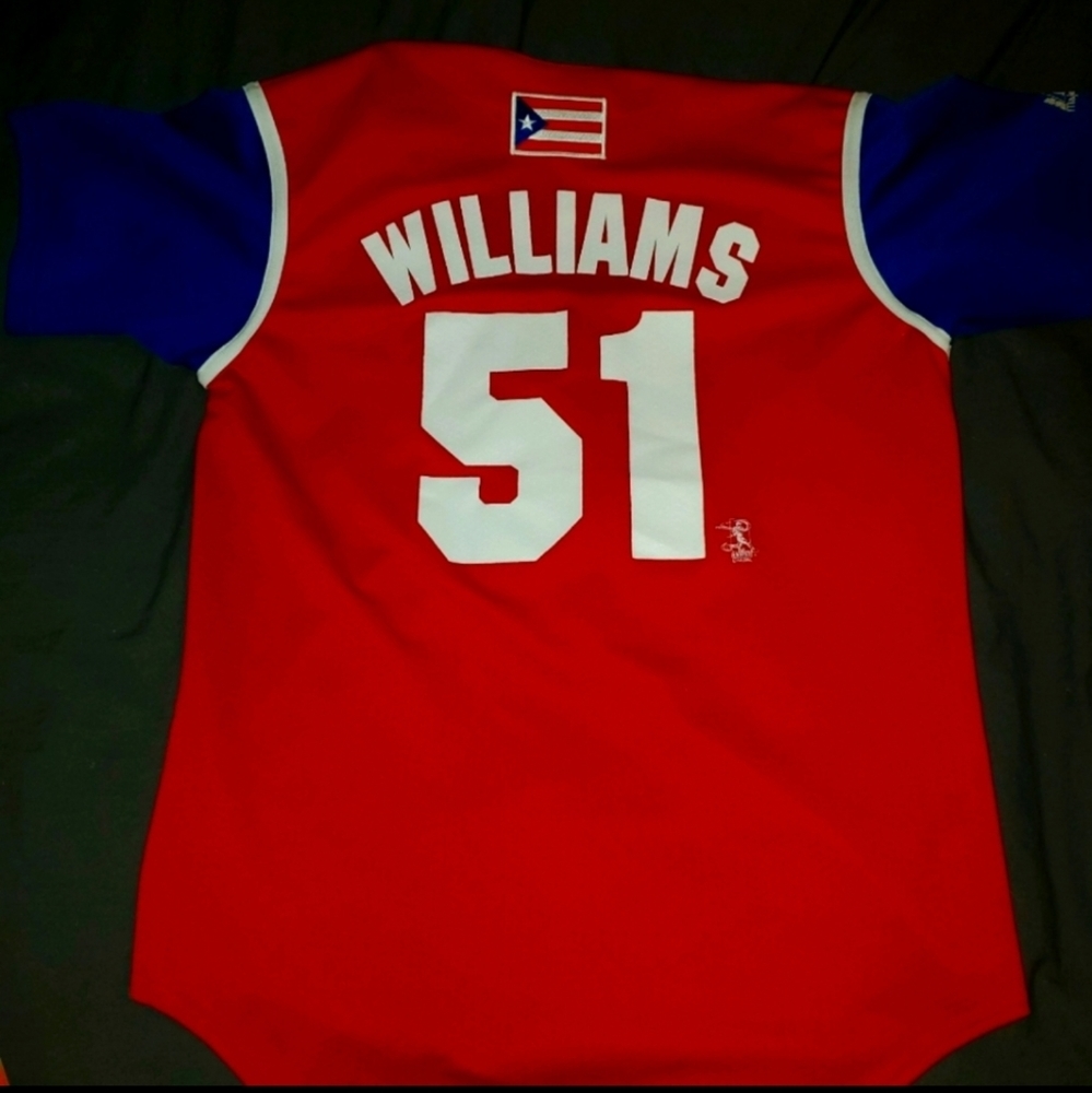 Majestic | New York Yankees | Bernie Williams | Puerto Rican Flag Jersey